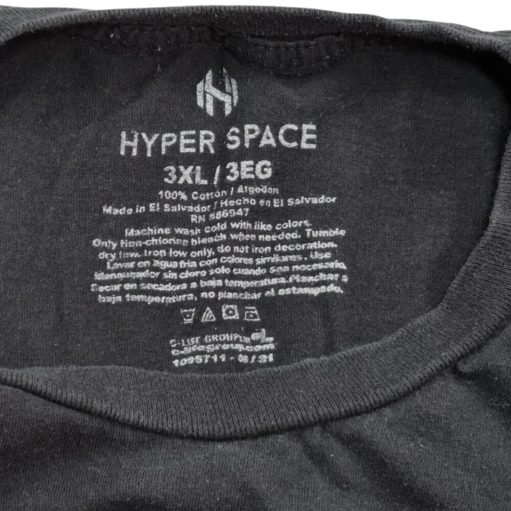 NASA Astronaut Moon Graphic T Shirt Black 3XL